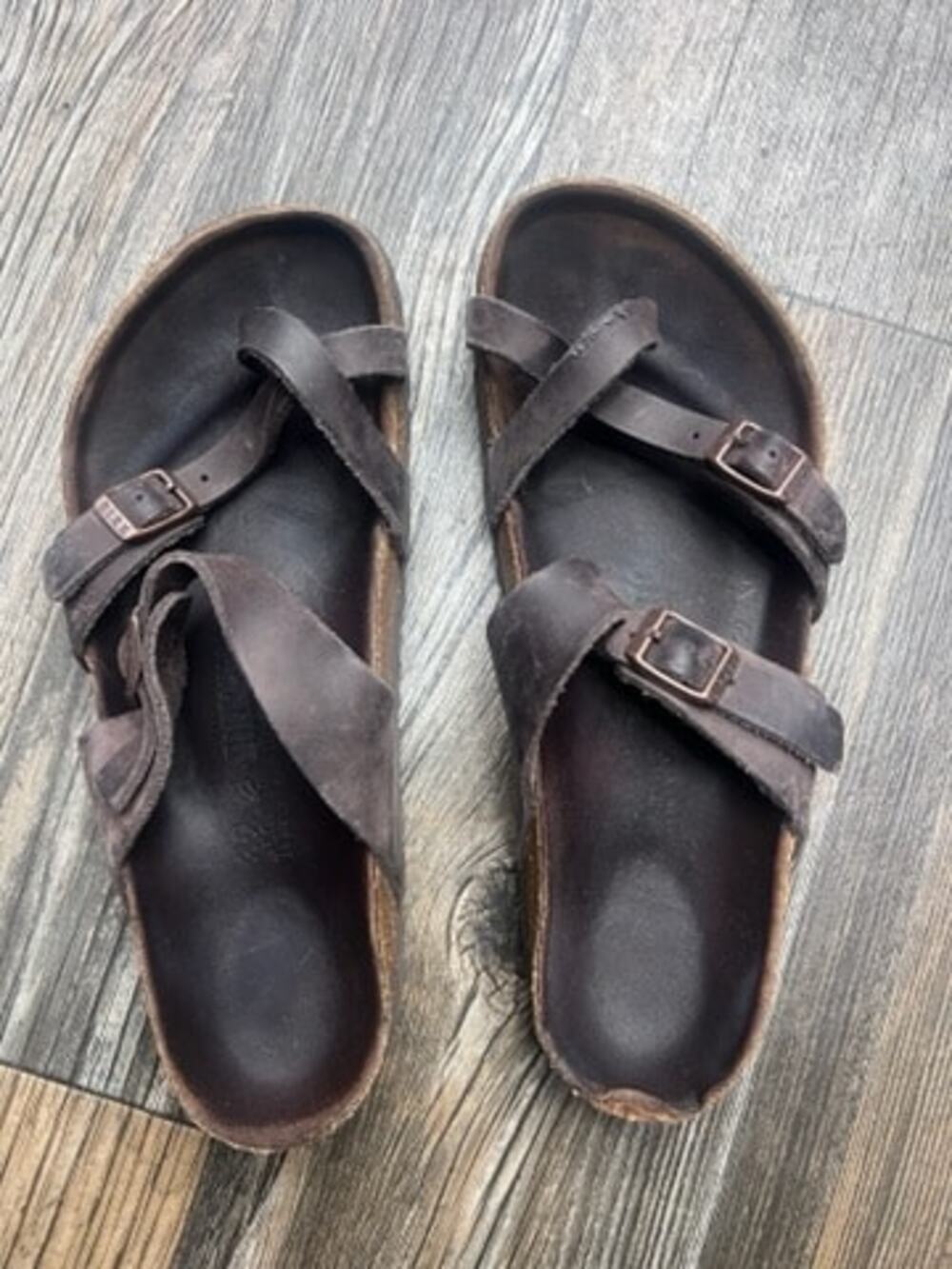 Birkenstock Multi Strap Sandals Womens 8 / EU 39 Dark Brown Leather - Picture 5 of 5